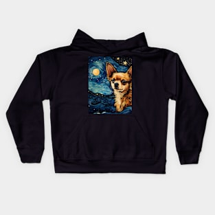 Chihuahua Puppy Night Kids Hoodie